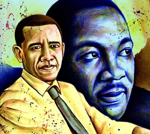 Obama And King Luther paint by numbers