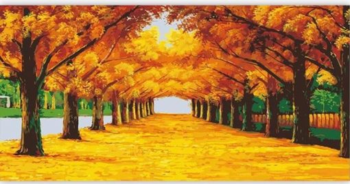 Frame Forest Landscape Acrylic Paint - DIY Paint By Numbers - Numeral Paint