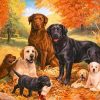 Dogs Family Painting- DIY Paint By Numbers - Numeral Paint