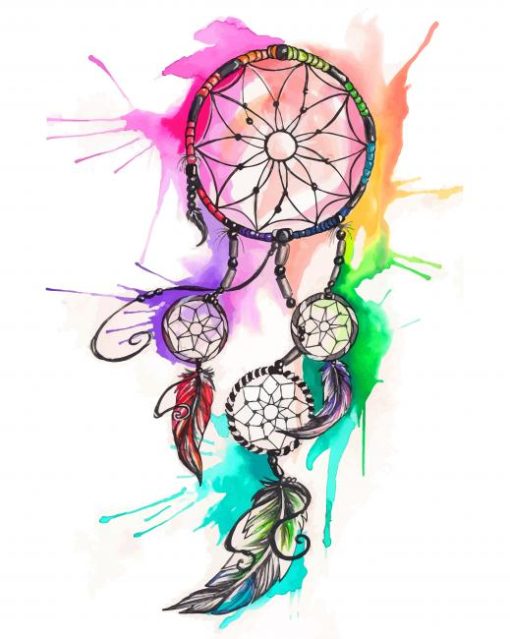 Colorful Dream Catcher paint by numbers