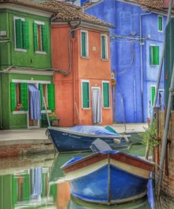 Aesthetic Colorful Buildings Paint by numbers