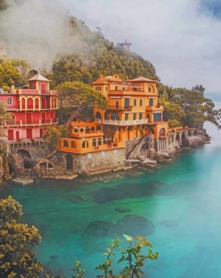 Portofino Harbour Italy paint by numbers