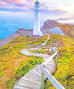 Castle Lighthouse New Zealand paint by numbers