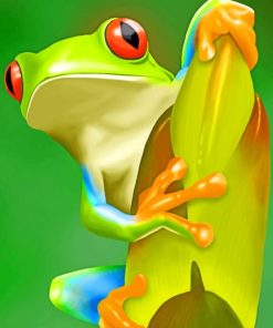 Green Frog paint by numbers