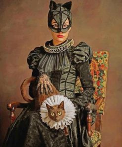 Cat Woman From The Elizabeth Age Paint by numbers