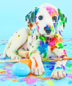 Colorful Puppy paint by numbers