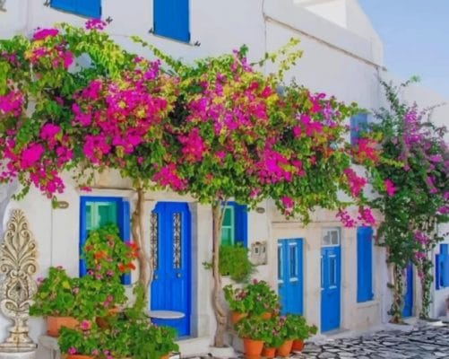 Greece Houses Paint by numbers