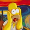 Homer Simpson In The Scream Paint by numbers