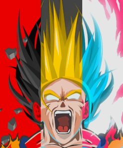 Powerful Goku paint by numbers