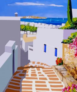 Santorini Greece Paint by numbers