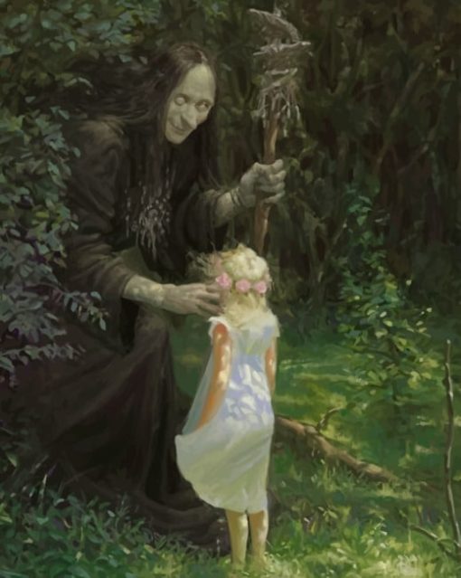 Witch And Little Girl paint by numbers