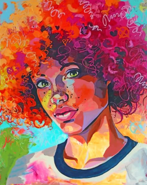 Afro Girl paint by numbers