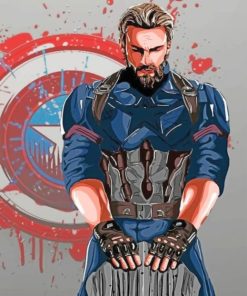 Captain America paint by numbers