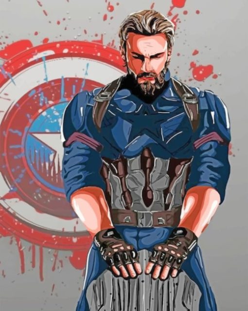 Captain America paint by numbers