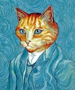 Van Gogh Cat paint by numbers