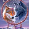 Wolves Dream Catcher Paint by numbers