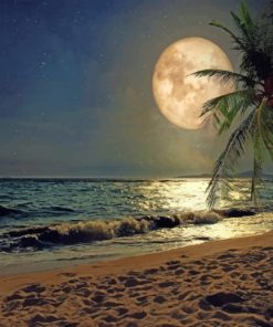 Beach Moonlight paint by number