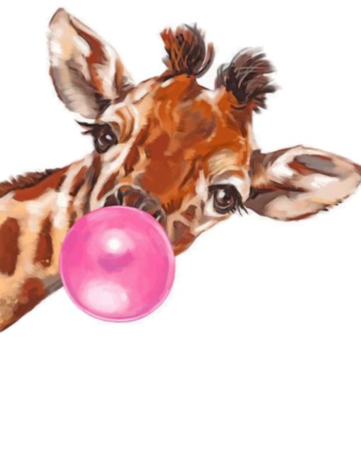 Giraffe Bubble paint by numbers