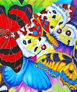 Colorful Butterflies Art Paint by numbers