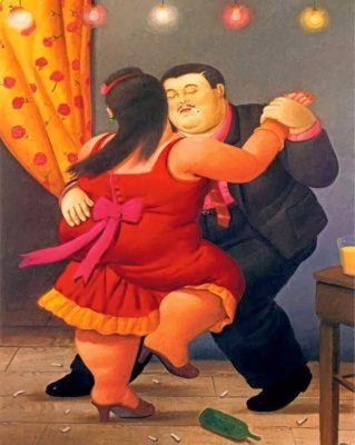 Fat Couple Dancing Paint by numbers