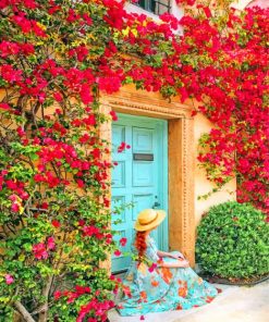 Woman In Straw Hat Paint by numbers