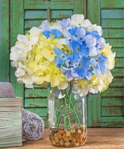 Hydrangeas In Jar Paint by numbers