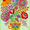 Mandala Flowers Vase Paint by numbers