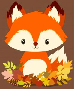 cute-baby-fox-paint-by-number