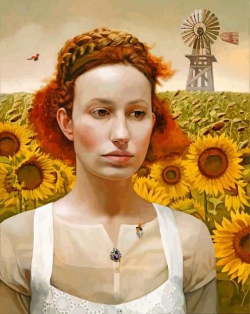 woman-and-sunflowers-paint-by-number