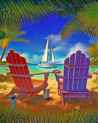 Beach Chairs Paint by numbers