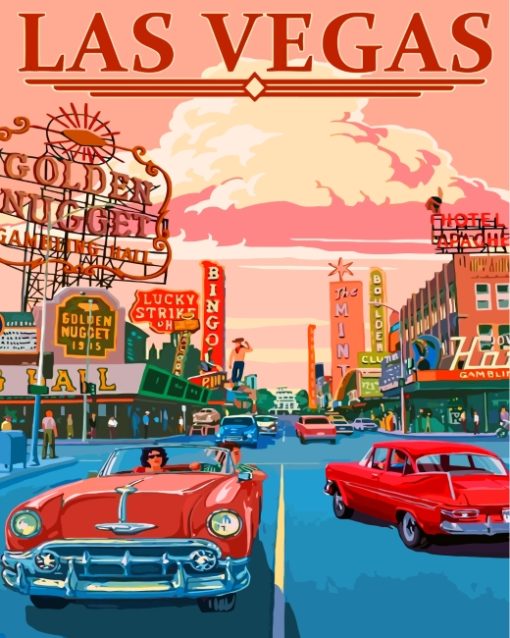 Las Vegas Poster Paint by numbers