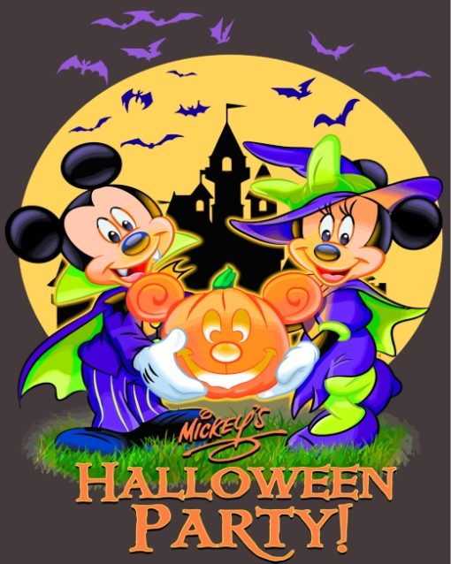 Mickey Halloween Party Paint by numbers