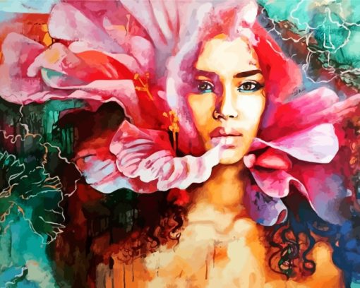 flower-woman-paint-by-numbers