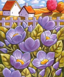 purple-flowers-paint-by-numbers