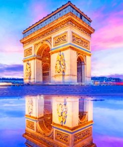 Arc De Triomph In Paris Paint By Number