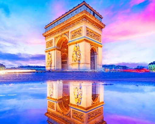 Arc De Triomph In Paris Paint By Number