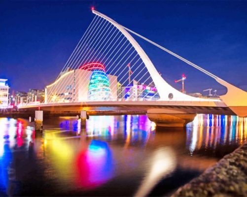 Cable Stayed Bridge Dublin paint by number