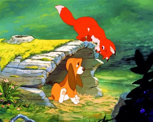 Disney Fox And The Hound Paint by numbers