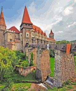 Hunyad Castle Hunedoara Paint by numbers