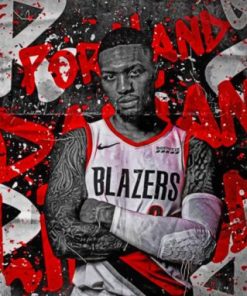 Lillard Damian Basketball Player paint by number