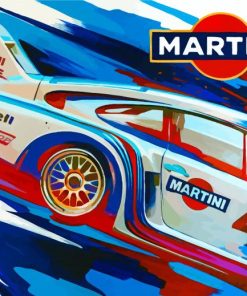 Porsche Martini Car Art Paint by numbers