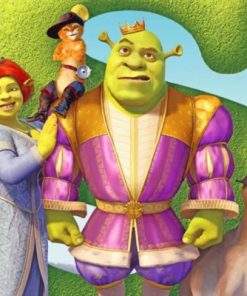 Shrek And Fionas Family Paint By Number