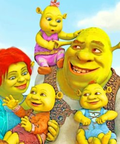 Shrek And His Family Paint By Number