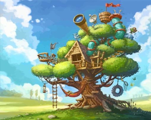 Tree House Paint by numbers