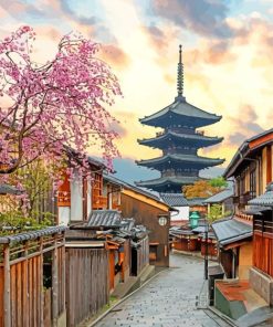 Yasaka Pagoda Temple Paint by numbers