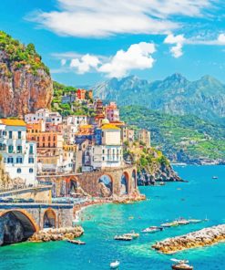 Amalfi Coast Landscape Paint By Number