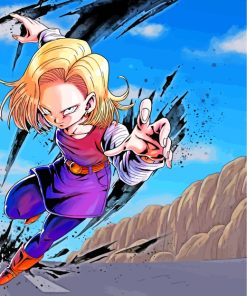 Android 18 Dragon Ball Z Paint by numbers