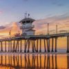 Huntington Beach Pier Paint by number