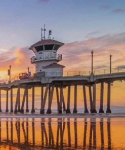 Huntington Beach Pier Paint by number