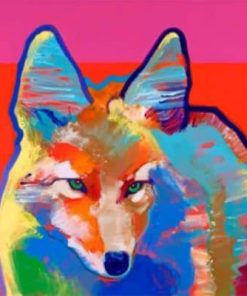 Colorful Coyote Paint By Numbers